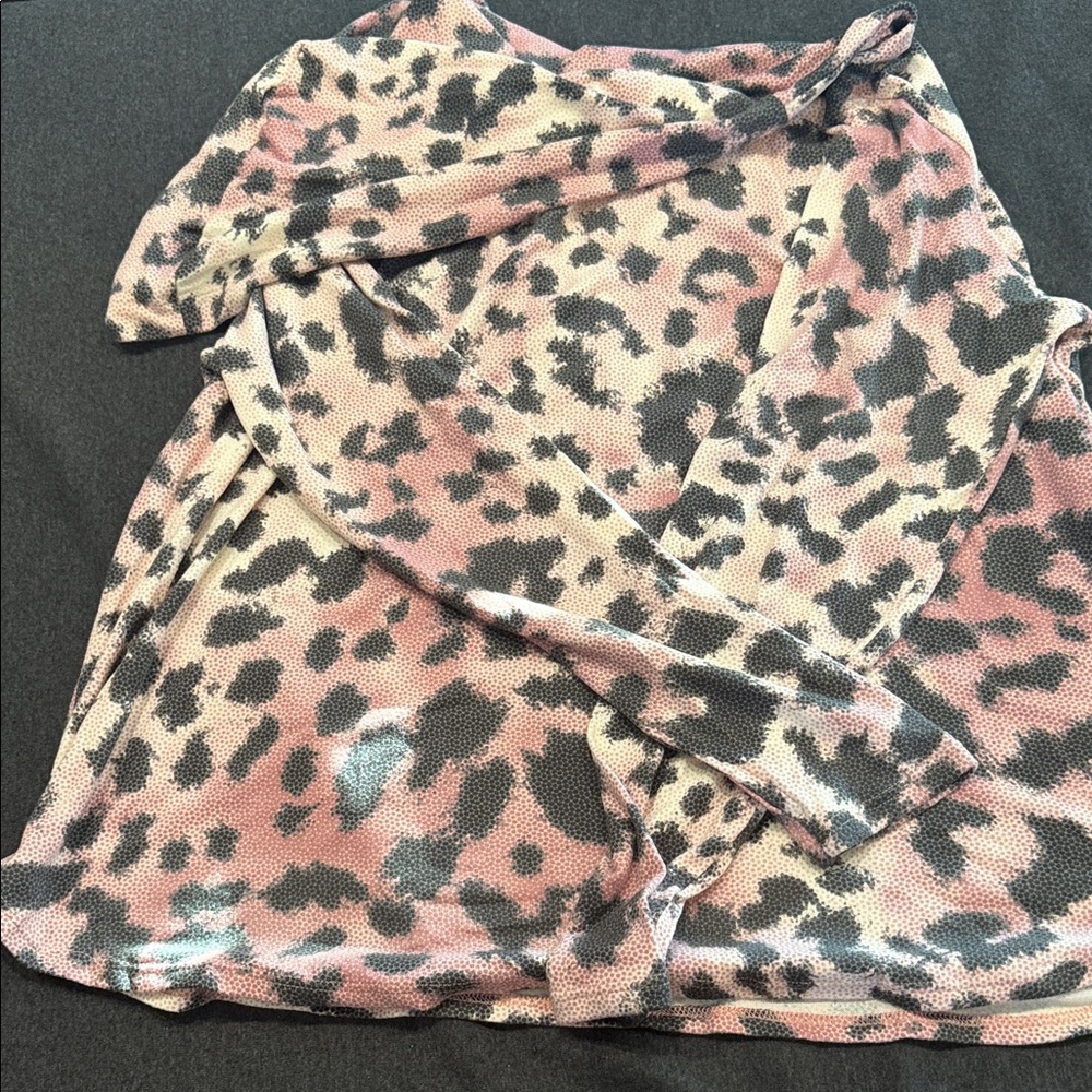 Honeyme Pink and Black Patterned Top XXL